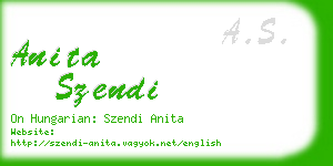 anita szendi business card